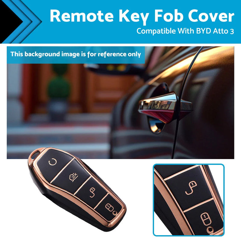 BYD Atto 3 Black Remote Key Fob Cover (2022-2023)