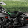 Harley Touring Street Road Glide Black Green Driver Passenger Seat (09-23)