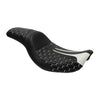 Harley Dyna Street Bob Black & White Driver Passenger Seat (2006-2017)