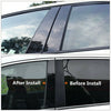 Nissan Rogue (2014-2020) Black 8x Door Window Trim Pillar Covers