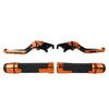Yamaha YZF R3 MT-03 Orange Extendable Brake Clutch Lever Grip Set (2015-2023)