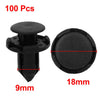 Honda  - 100 Pcs Nylon Rivet Fastener Clips 9mm