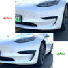Tesla Model 3 Gloss Black Bumper Side C Canards Covers Trims (2017–2023)