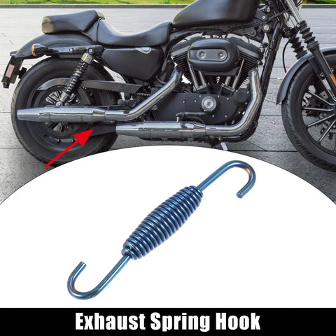 Motorcycle Universal Exhaust Pipe Spring Hook 68mm 2.68" Steel Blue