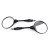 Motorcycle 7 / 8" Handlebar 10mm Antifall Folding Round Rearview Mirror