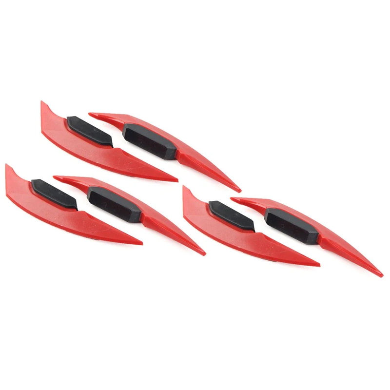 Universal Motorcycle Red Fairing Winglets Side Spoiler Deflector Air Wing