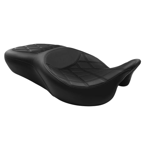 Harley Street Road Tri Glide Black Gel Driver Rider Passenger Seat (09-23)