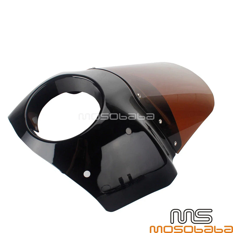 Harley Smoke Headlight Fairing Windshield w/ Extension Blocks (2006-2017)