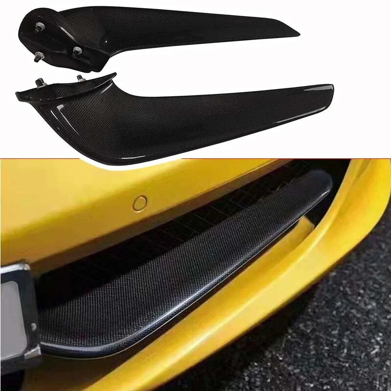 Ferrari F458 2011-2015 Carbon Fiber Side Front Bumper Lip Cover Trim Fit