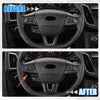 Ford 3 x Carbon Fiber Pattern Black Steering Wheel Covers