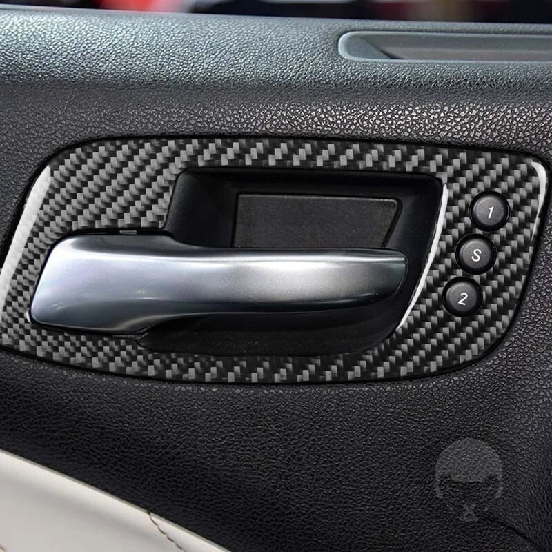 Carbon Fiber Interior Door Handle Switch Cover Trim Fits Dodge Charger 2011-2014