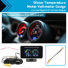 Car 12V / 24V 2-in-1 Digital LCD Water Temperature & Voltmeter Gauge