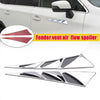 2 x Chrome Car Auto Air Flow Fender Side Vent Decoration Stickers