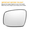 Honda Jazz Fit Left Side Heated White Mirror Glass (2020-2021)