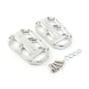 HONDA CB500X (2015-2016) Silver 2 x Wide Fat Brake Footpegs