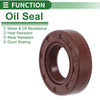 Oil Seal Rotary Shaft Seal FKM Rubber 19x35x10mm Brown 5 Pcs