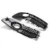Audi A6 C6 S-line (2005-2011) - Gloss Black Front Fog Light Grille Cover