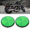 Motorcycle Bike Pair / M6x1.0 / Green Universal Screw Mount Warning Reflector