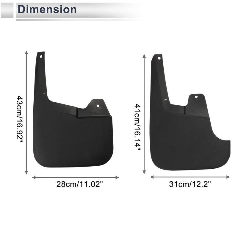 Isuzu D-MAX Mud Flaps Splash Guards 1 Set (2010-2020)