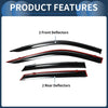 Honda Civic Sedan 2022 Side Vent Visors Black 1 Set Window Deflectors