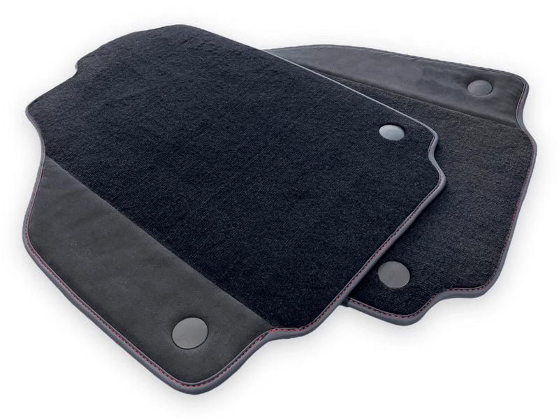 Ferrari F8 Tributo Black Alcantara Leather Tailored Floor Mats (2019-2023)