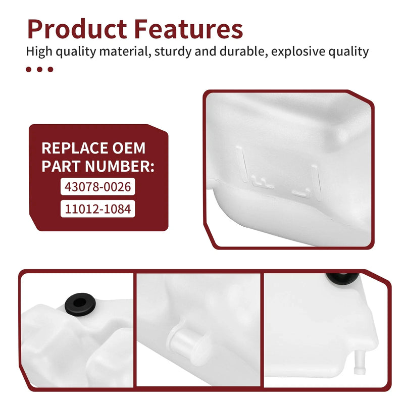 Kawasaki Ninja ZX-10R ZX1000 Coolant Reservoir Tank With Cap (2006–2007)