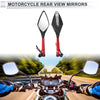 M8/M10 Motorcycle Rear View Mirror Handlebar Mirror Red Aluminum Alloy 1set
