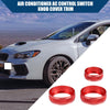 Subaru Impreza (2017-2023) Red 1 Set AC Control Switch Knob Cover
