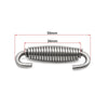 Motorcycle 2 x Stainless Steel Silver Tone Swivel Exhaust Pipe Springs