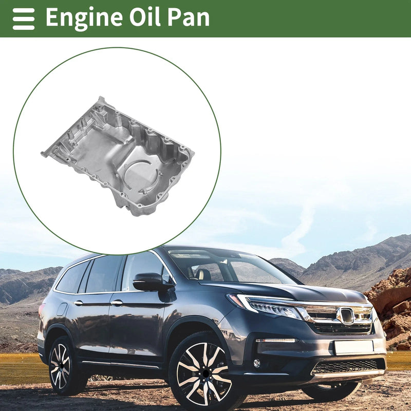 Honda Pilot (2003-2004) - 1 x Aluminum Silver Tone Engine Oil Pan