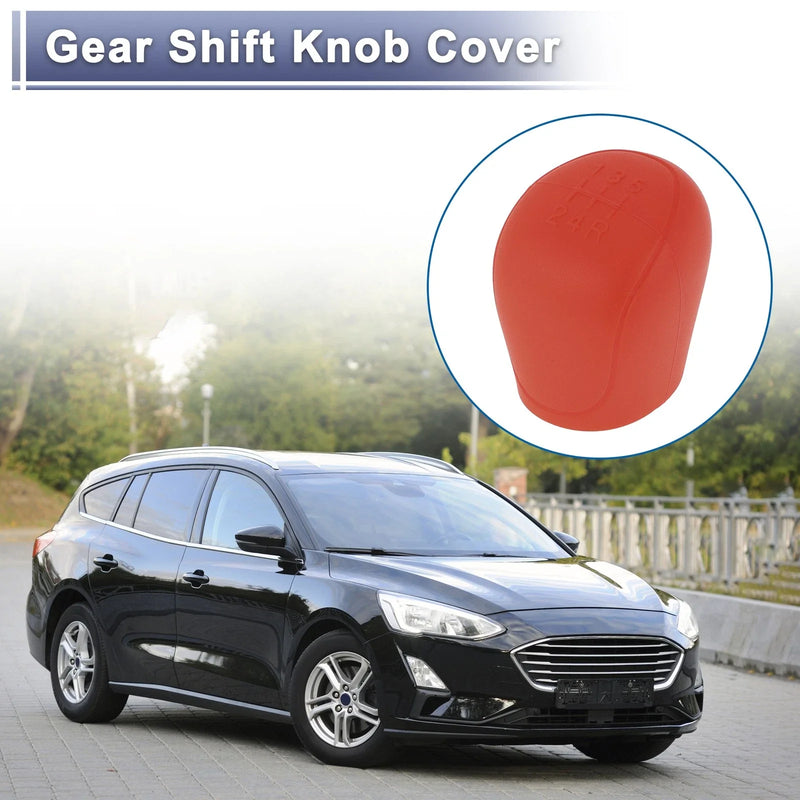 Ford C-Max Red Silicone 5-Gear Manual Gear Shift Knob Cover (07-21)