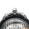 Harley Dyna Bobber Chrome Skull Headlight Visor