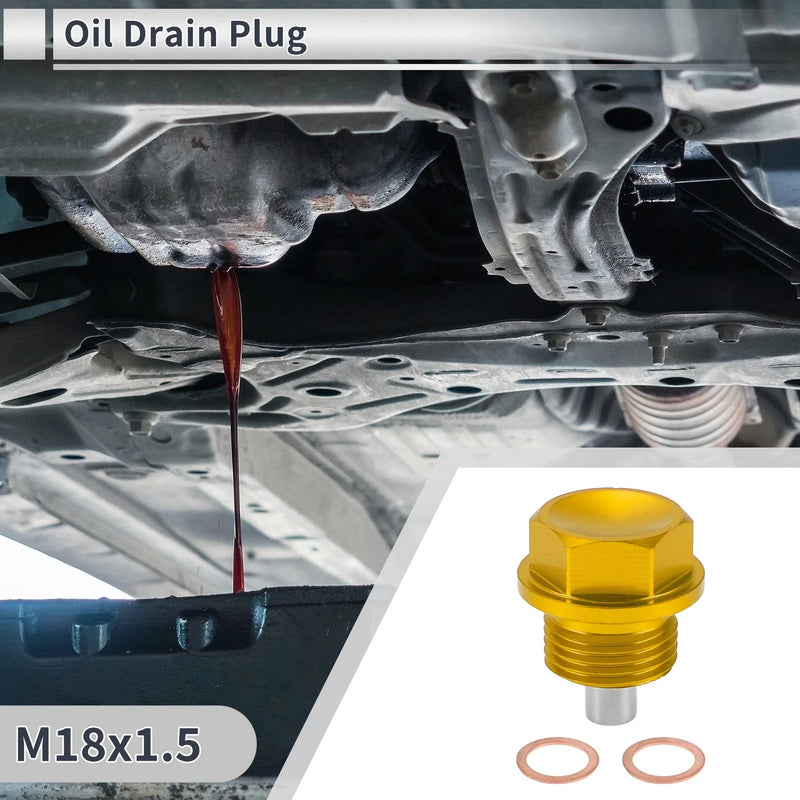 Car Motorcycle Boat 1set M18x1.5 Engine Oil Drain Plug with Gasket