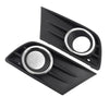 Honda Pilot Front Bumper Fog Light Covers w/Chrome Ring (2012-2015)
