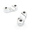 Harley Wide Glide, Softail 2 x Chrome Handlebar Riser Clamp Kit (2006-2023)