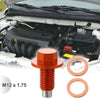 M1 1.75 Magnetic Oil Drain Plug Sump Cap Aluminum Alloy Orange