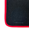 BMW 5 Series E60 Sedan (2003-2010) Red Trim AutoWin Black Floor Mats