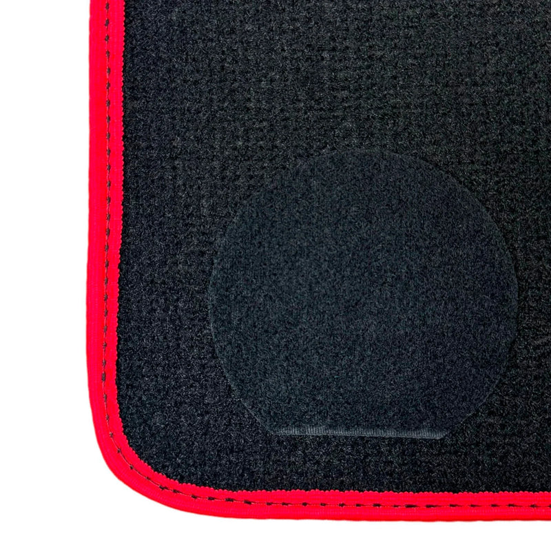 BMW 5 Series E60 Sedan (2003-2010) Red Trim AutoWin Black Floor Mats