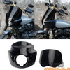 Harley Dyna Wide Glide Black Front Headlight Fairing w/ Windshield (1993-2017)