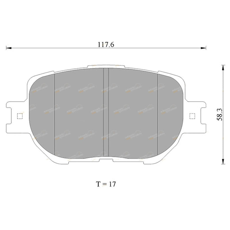 Toyota Corolla Front Disc Brake Pad Set (2001–2007)