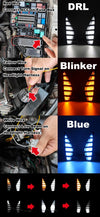 Honda Civic 3-Color Front Bumper DRL LED Dynamic Turn Signal Auto Light (2016–2021)
