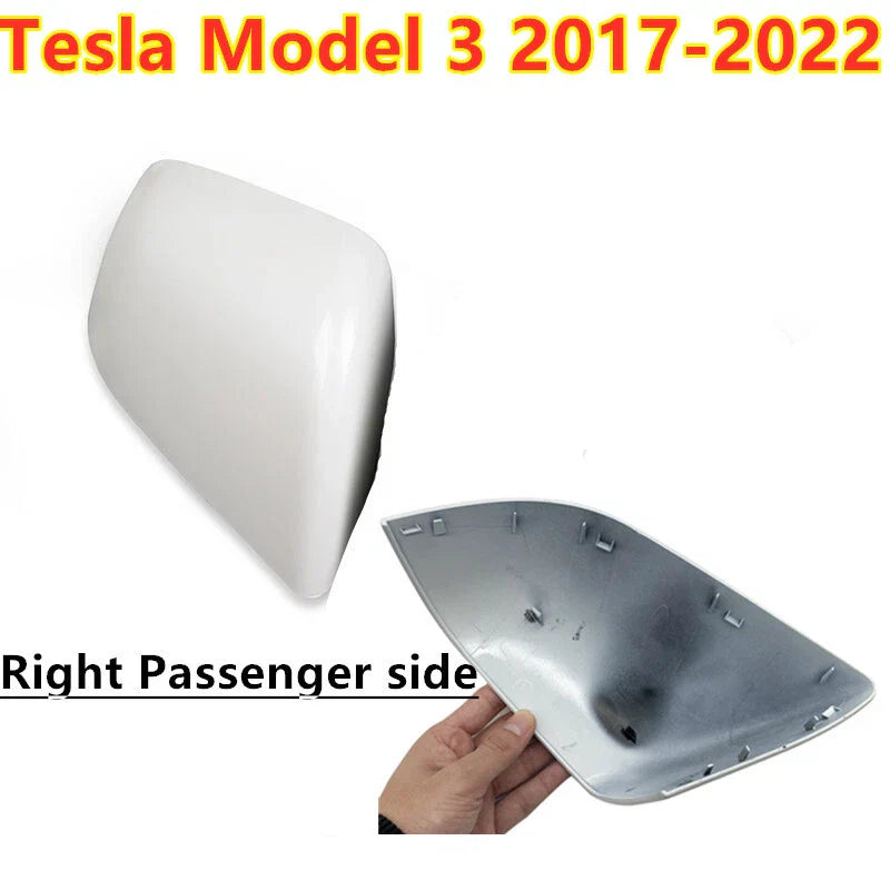 Tesla Model 3 Mirror Cover Cap White Right Passenger Side (2017–2022)