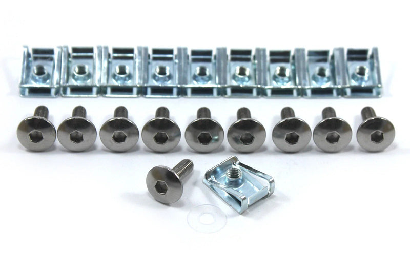Carenado 10 x M6 Stainless Pan-Head Button Screws Speed Clip