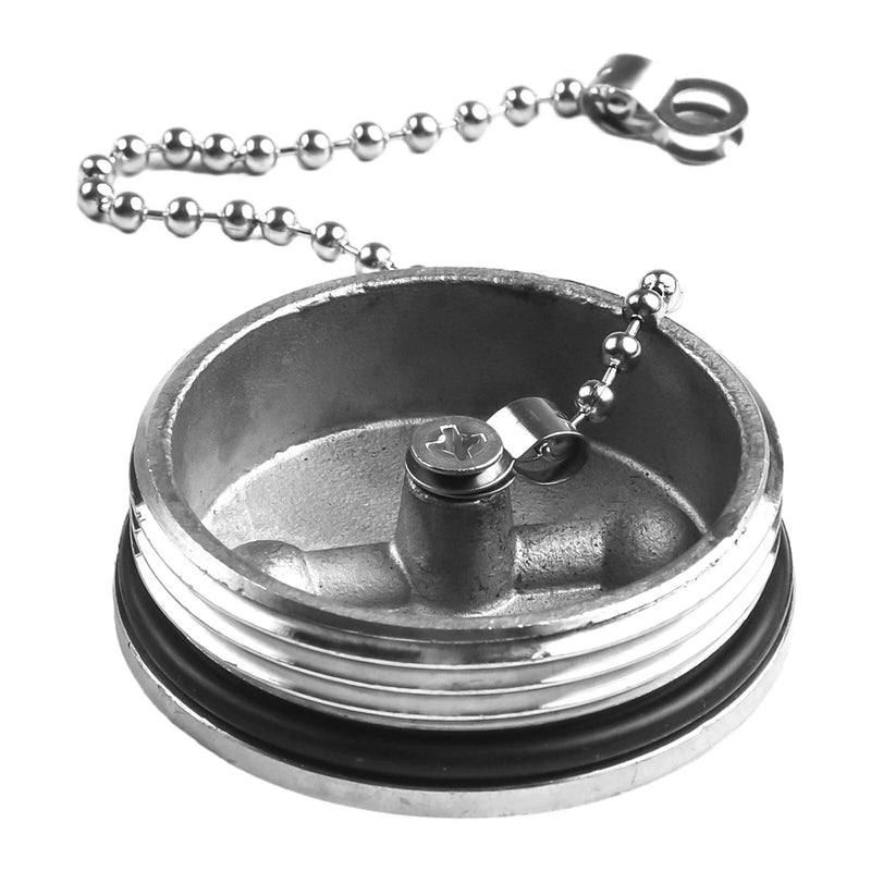 Boat Marine Yacht Deck Fill Spare Cap With Chain 2 Inch