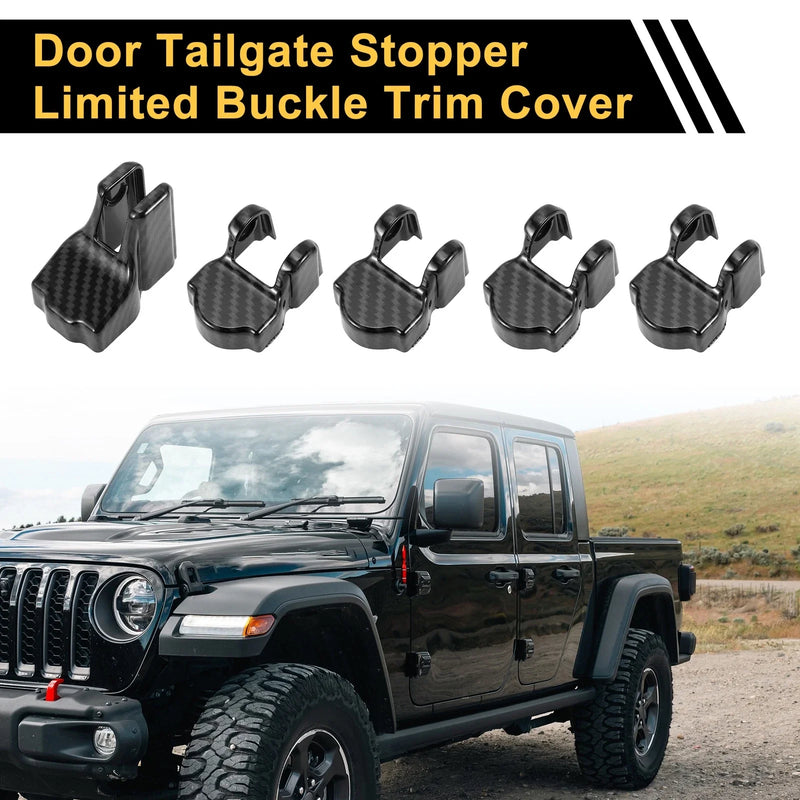 Jeep Wrangler JL JLU Carbon Fiber Door Limiting Cover Trim (2018-2024)