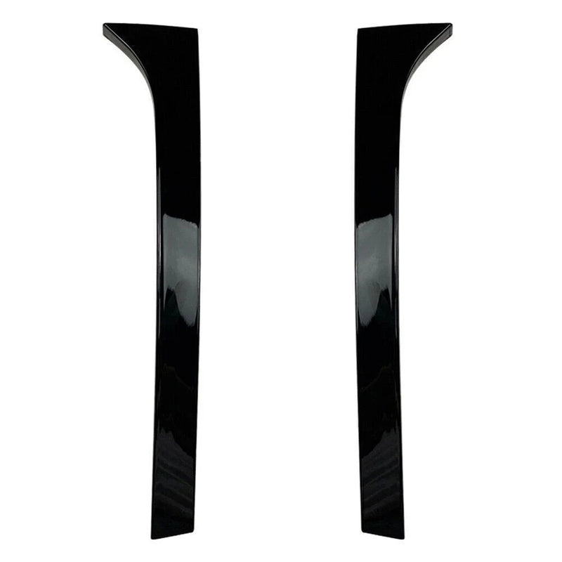 Skoda Superb 2 x Glossy Black Rear Window Spoiler Trim Covers (2008-2015)