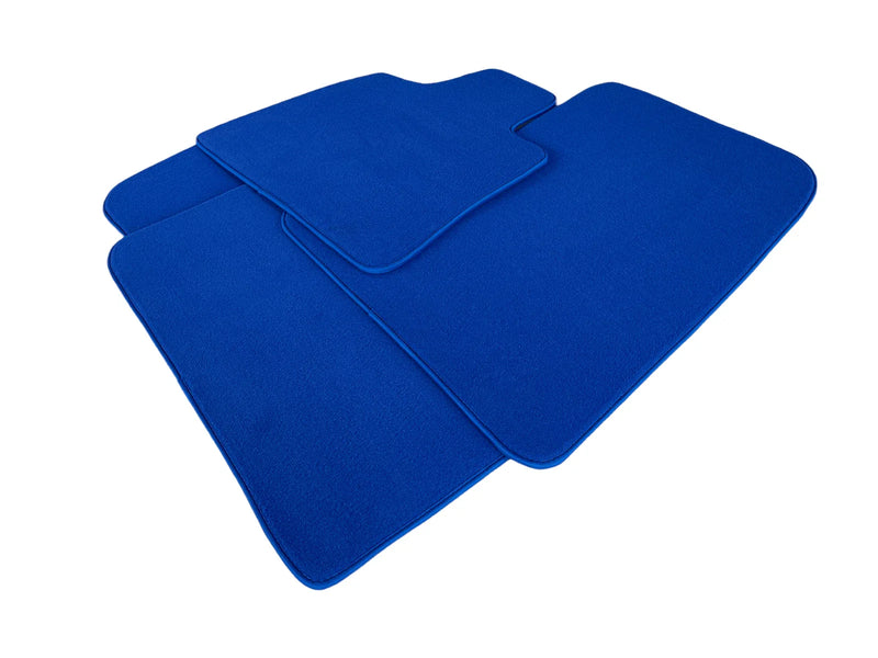 BMW X6 Series F16 Blue Rounds with Rovbut Logo Floor Mats (2015-2020)
