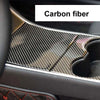 Tesla Model 3 Real Carbon Center Console Cup Holder Overlay Pad Trim fit