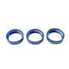 Kia Cerato K3 Forte 3 x Blue AC Control Knob Rings (2017-2018)