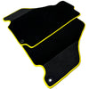 Ferrari F430 2004-2009 - Carbon Fiber Leather, Yellow Trim Black Floor Mats